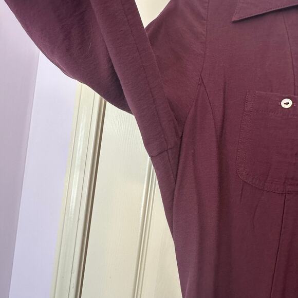 Soft Surroundings Women’s Long-Sleeve Button-Down Belted Maxi Dress Size XS - Picture 6 of 8